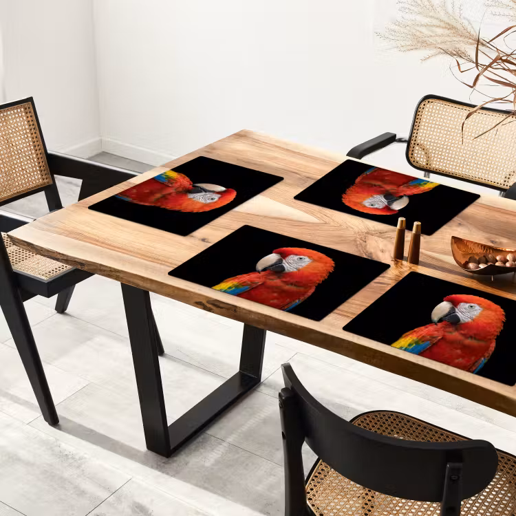 Tischset - 6 Stück - Ara - Porträt - Rot - 6 Stück — 4