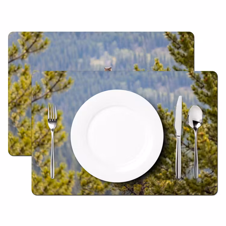 Tischset - 6 Stück - Eule - Uhu - Bäume - Natur - 6 Stück — 2