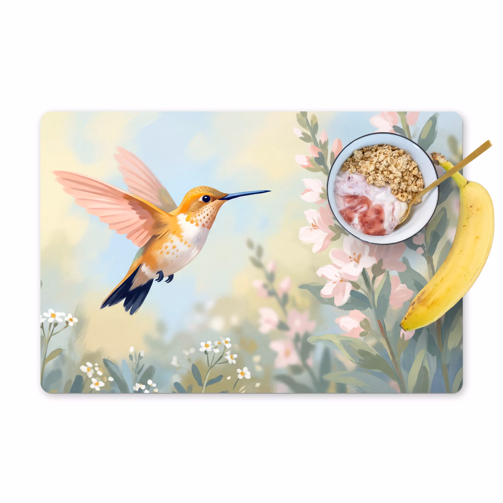 Tischset - 6 Stück - Kolibri - Illustration - Farbenfroh - 6 Stück — 1