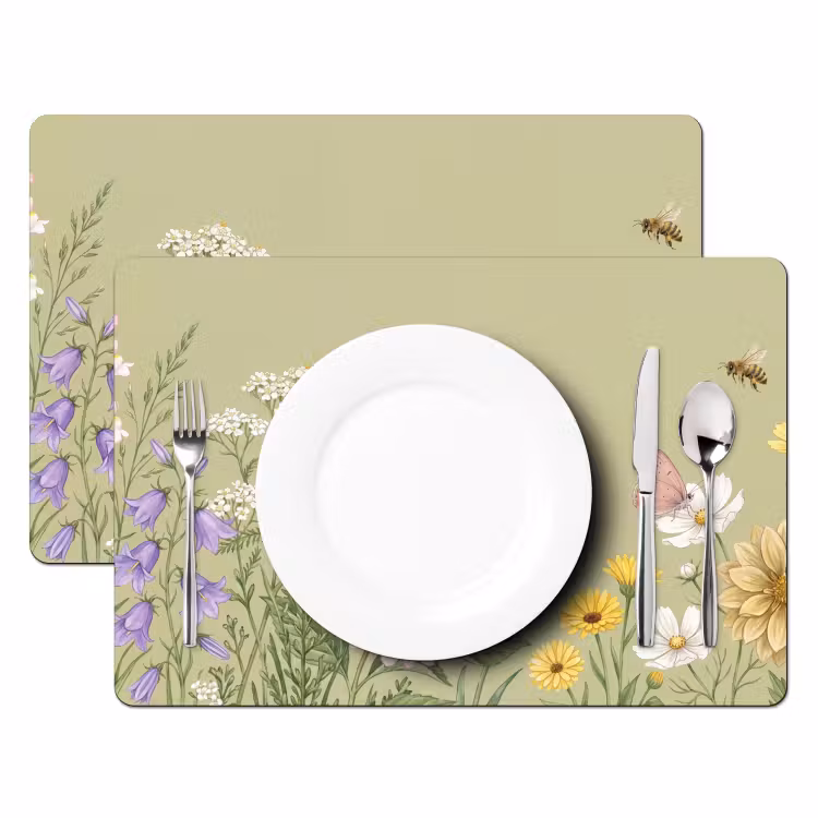 Tischset - 6 Stück - Botanisch - Blumig - Farbenfroh - 6 Stück — 2