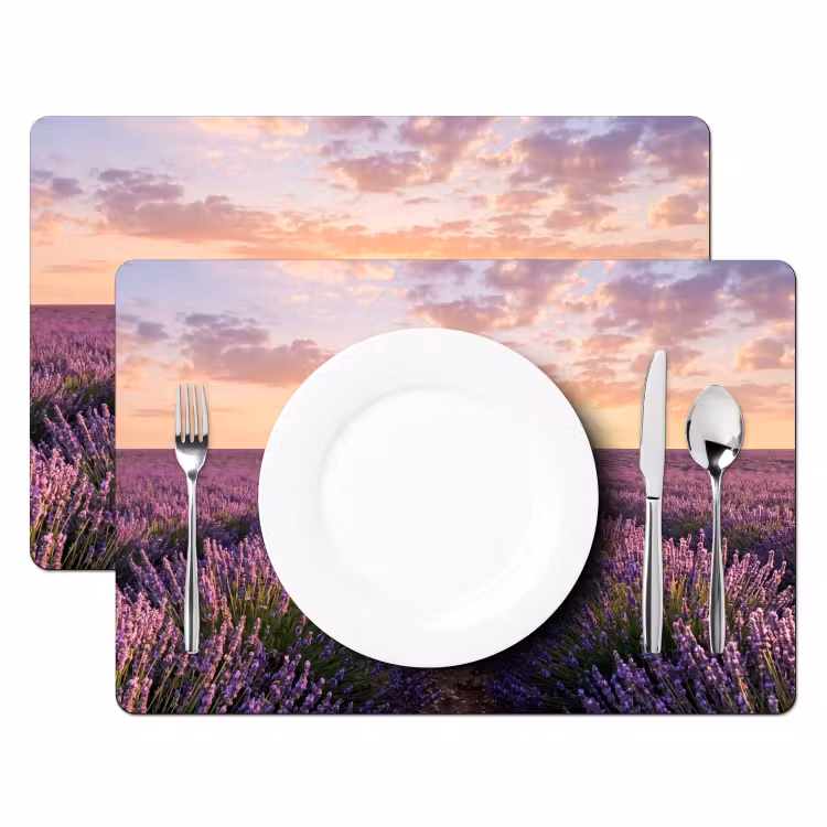 Tischset - 6 Stück - Landschaft - Lavendelfeld - Violett - 6 Stück — 2