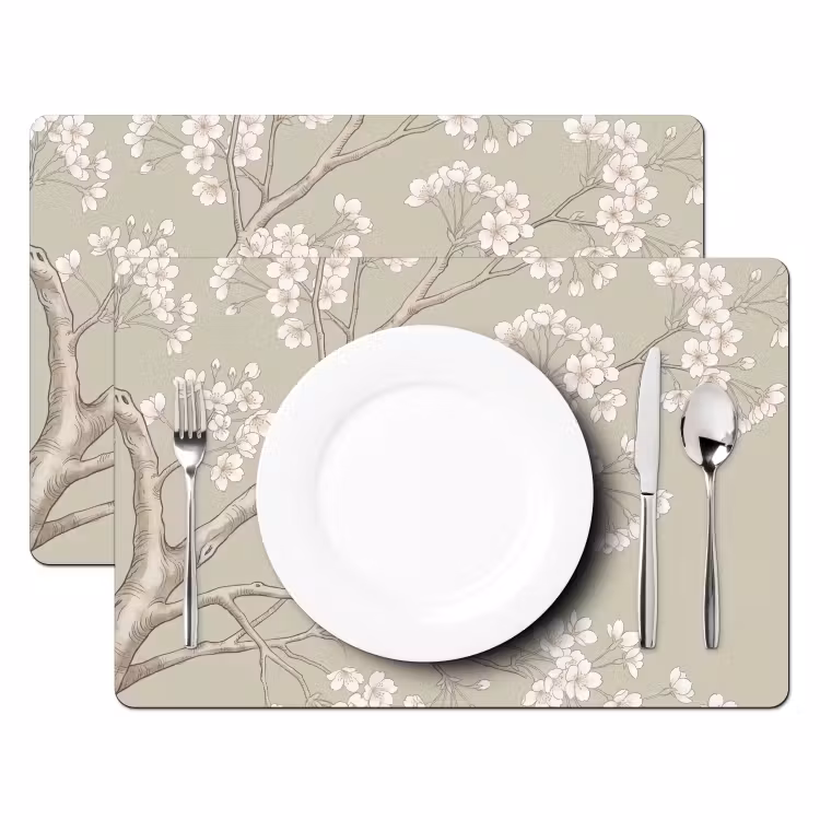 Tischset - 6 Stück - Serene - Blüte - Weiß - 6 Stück — 2