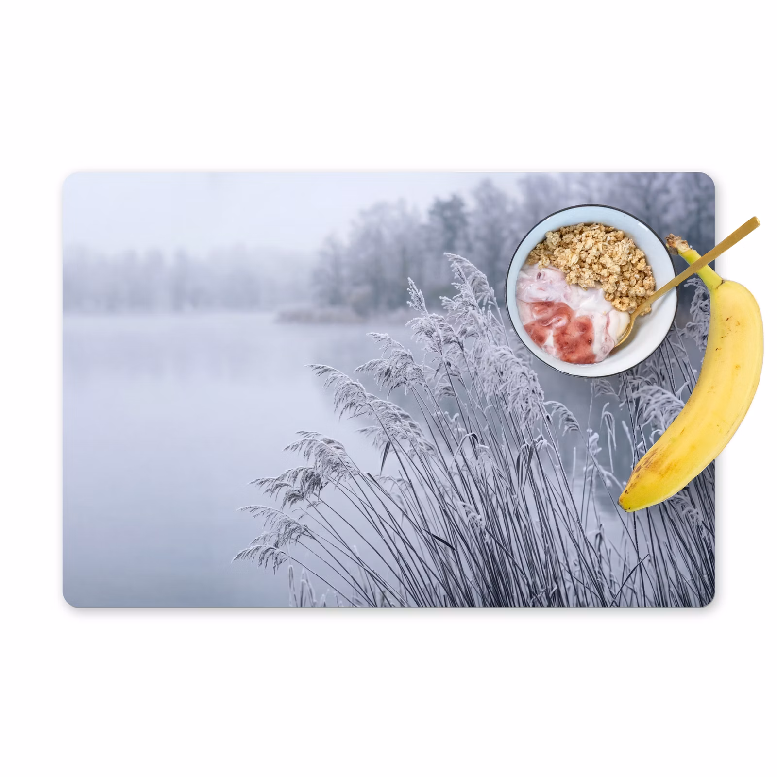 Tischset - 6 Stück - Schilf - Gefroren - Winter - Natur - 6 Stück — 1