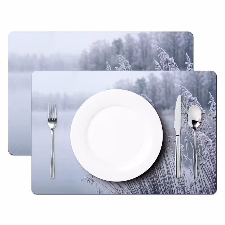 Tischset - 6 Stück - Schilf - Gefroren - Winter - Natur - 6 Stück — 2