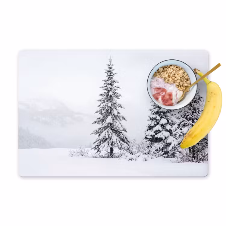 Tischset - 6 Stück - Fichte - Schnee - Winter - Landschaft - Stille - 6 Stück — 1