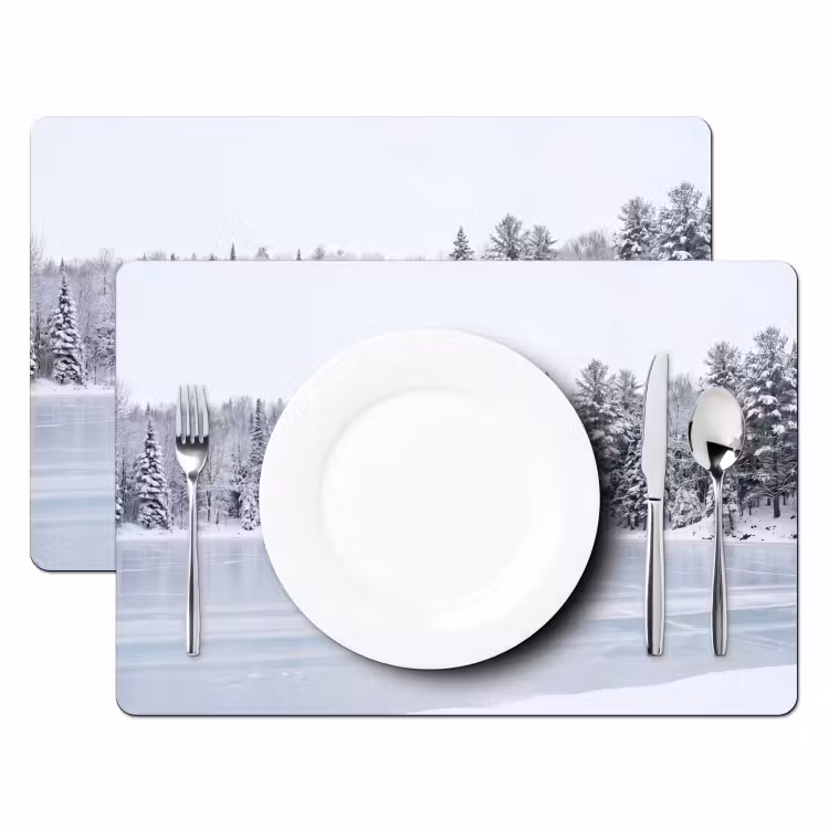 Tischset - 6 Stück - Mehr - Kiefer - Eis - Winter - Beruhigend - 6 Stück — 2