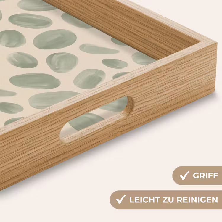 Tablett - Zusammenfassung – Muster – Organisch – Grün – Modern — 8