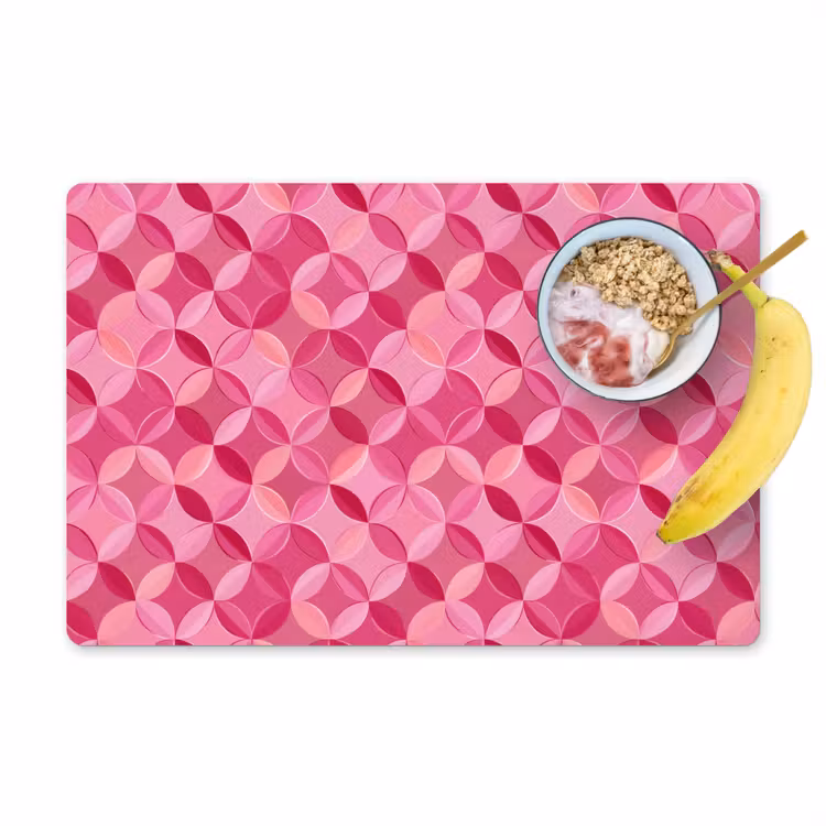 Tischset - 6 Stück - Geometrisch - Mozaïek - Modern - Roze - 6 Stück — 1
