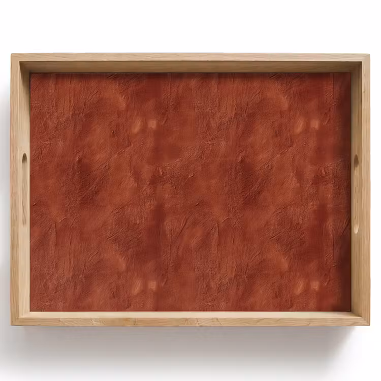 Tablett - Stuck – Struktur – Terrakotta — 1