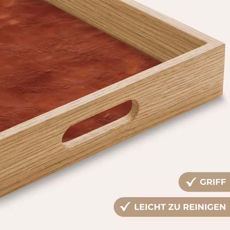 Tablett - Stuck – Struktur – Terrakotta — 8