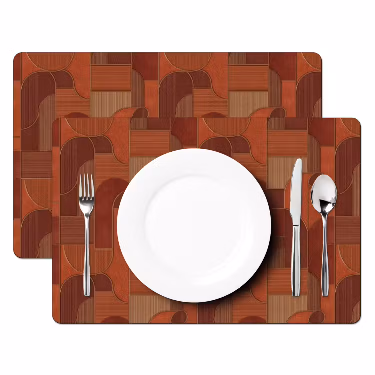 Tischset - 6 Stück - Geometrisch – Abstrakt – Struktur – Braun - 6 Stück — 2