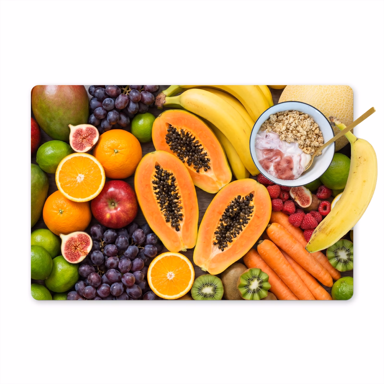 Tischset - 6 Stück - Essen – Obst – Gemüse – Frisch – Bunt - 6 Stück — 1