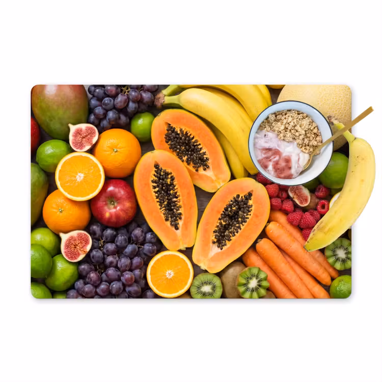 Tischset - 6 Stück - Essen – Obst – Gemüse – Frisch – Bunt - 6 Stück — 1