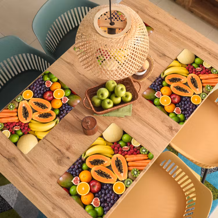 Tischset - 6 Stück - Essen – Obst – Gemüse – Frisch – Bunt - 6 Stück — 3
