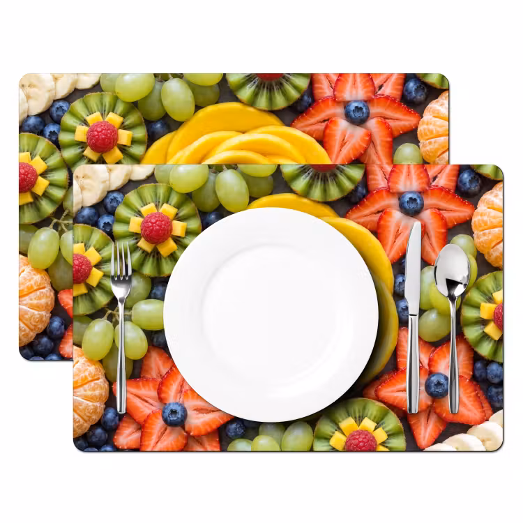 Tischset - 6 Stück - Obst – Arrangement – Gesund – Bunt – Essen - 6 Stück — 2