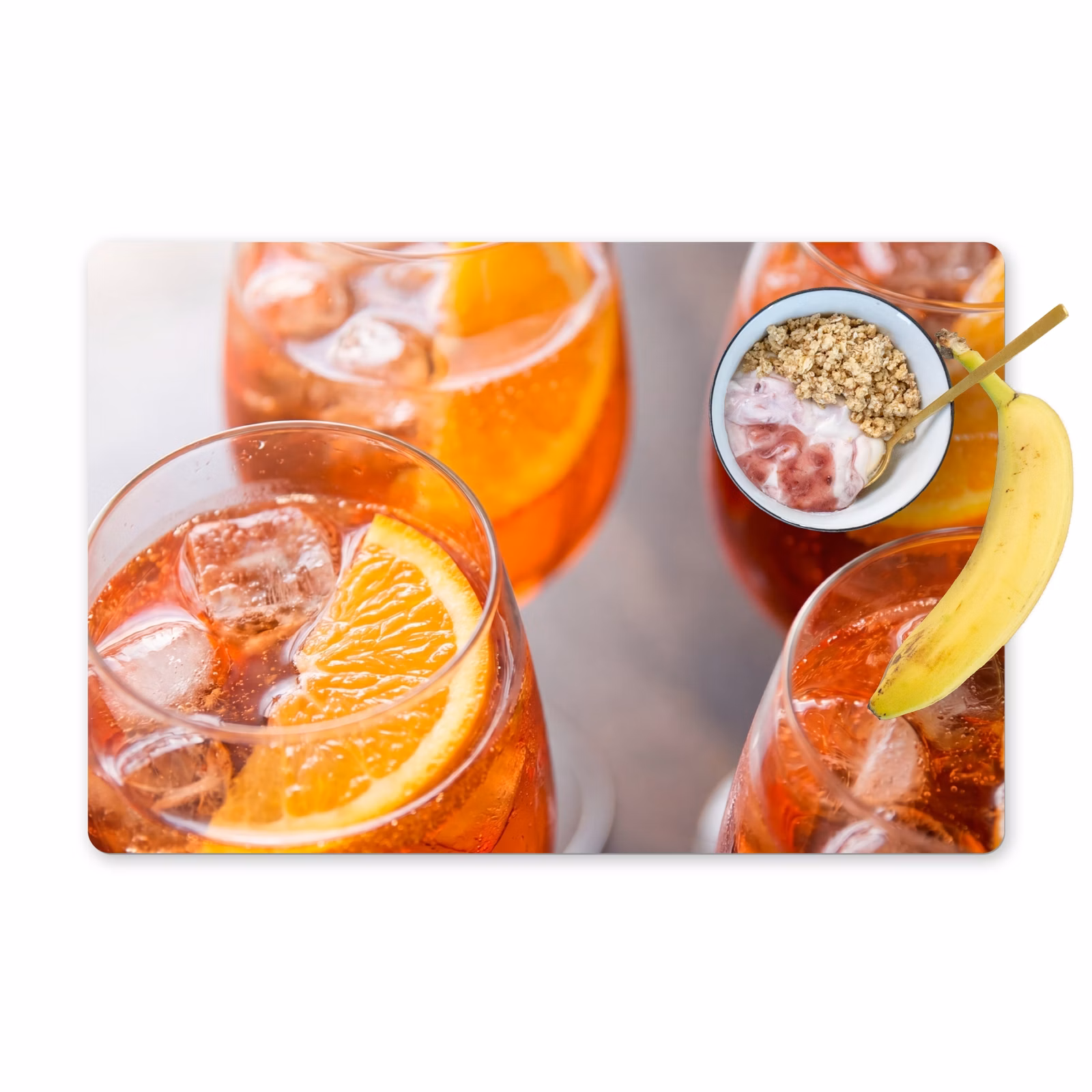 Tischset - 6 Stück - Getränk – Orange – Eis – Sommer – Orange - 6 Stück — 1
