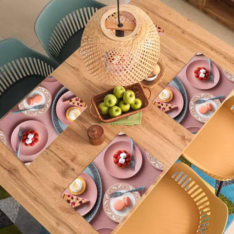 Tischset - 6 Stück - Dessert – Torte – Gebäck – Süßes – Rosa - 6 Stück — 3