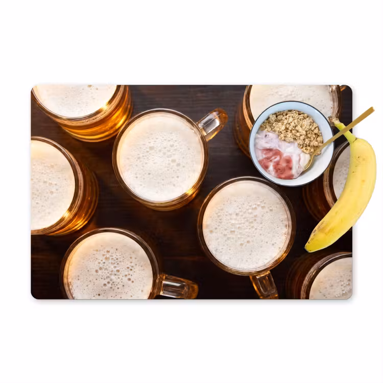 Tischset - 6 Stück - Bier – Gläser – Schaum – Holz – Getränke - 6 Stück — 1