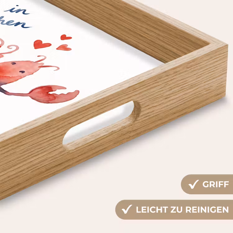 Tablett - Tier – Tanz – Liebe – Aquarell – Rot — 8