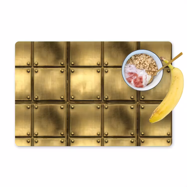 Tischset - 6 Stück - Platten – Industrial – Cool – Gold - 6 Stück — 1