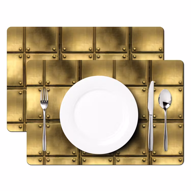 Tischset - 6 Stück - Platten – Industrial – Cool – Gold - 6 Stück — 2