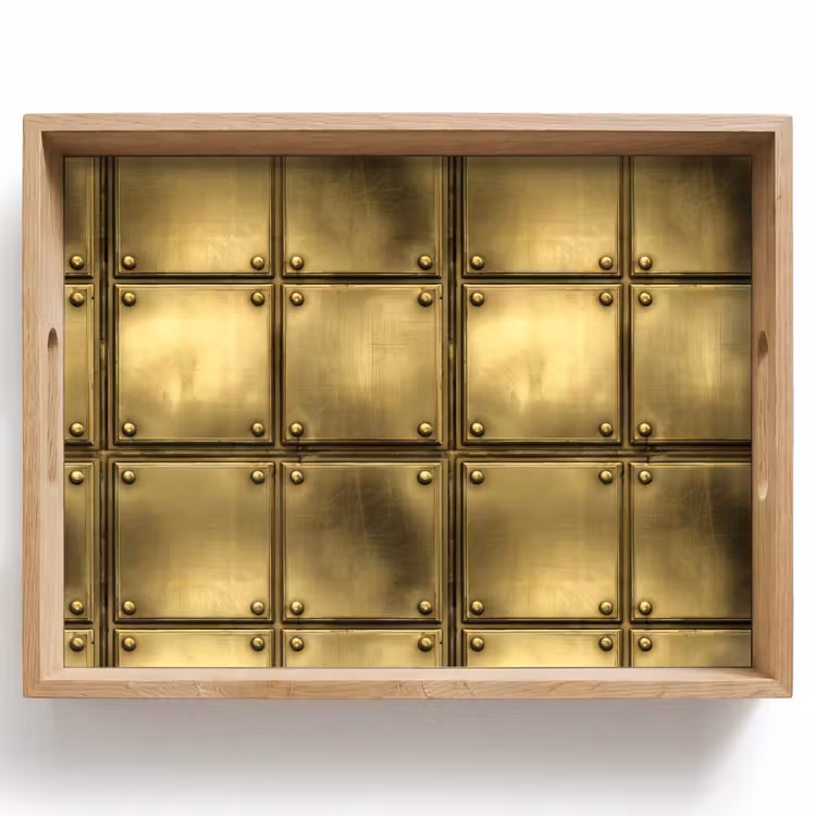Tablett - Platten – Industrial – Cool – Gold — 1