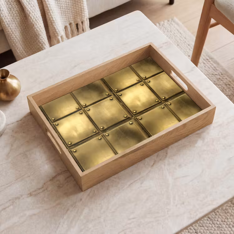Tablett - Platten – Industrial – Cool – Gold — 2