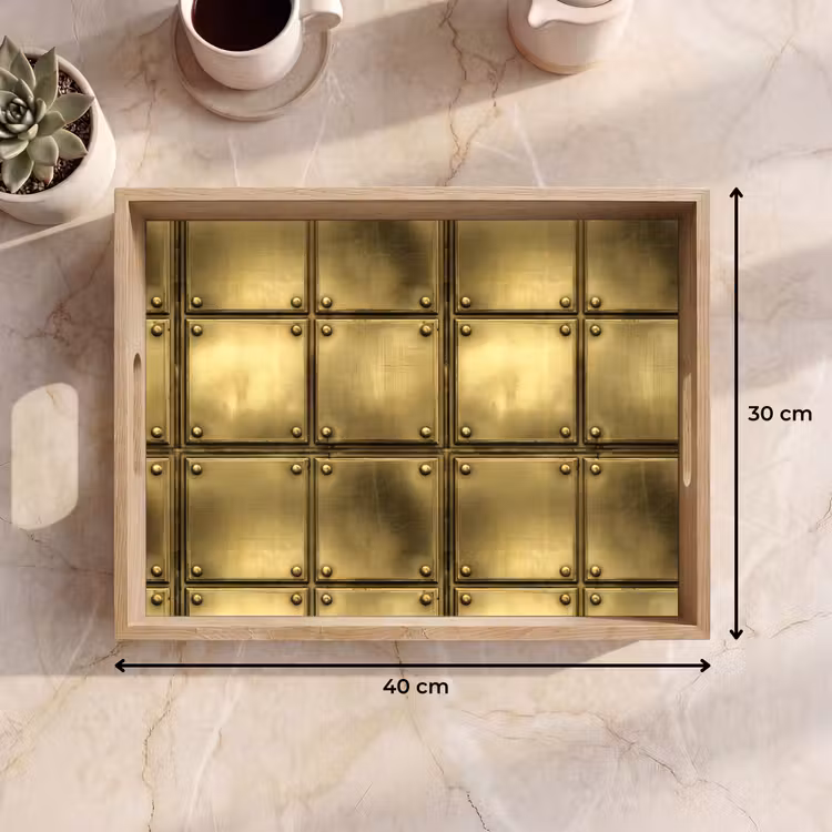 Tablett - Platten – Industrial – Cool – Gold — 7
