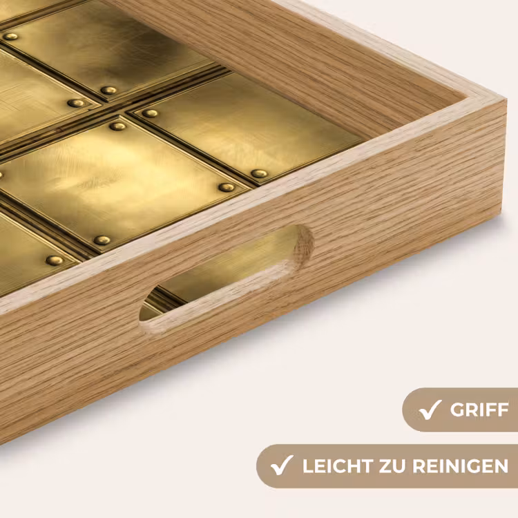 Tablett - Platten – Industrial – Cool – Gold — 8