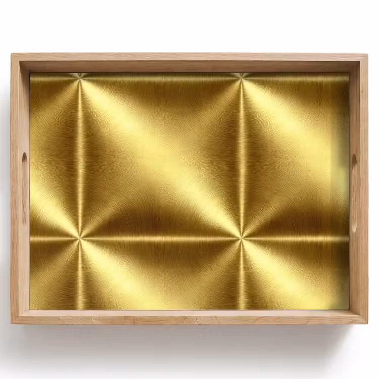 Tablett - Textur – Gebürstetes Gold – Industrieller Stil – Metallic — 1