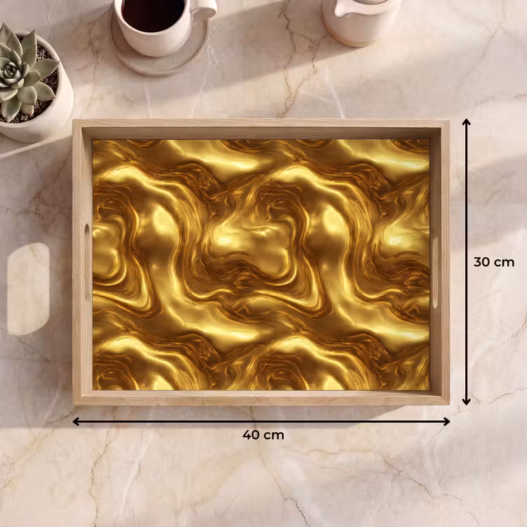 Tablett - Textur – Flüssig – Organisch – Gold — 7