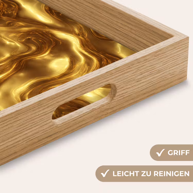 Tablett - Textur – Flüssig – Organisch – Gold — 8