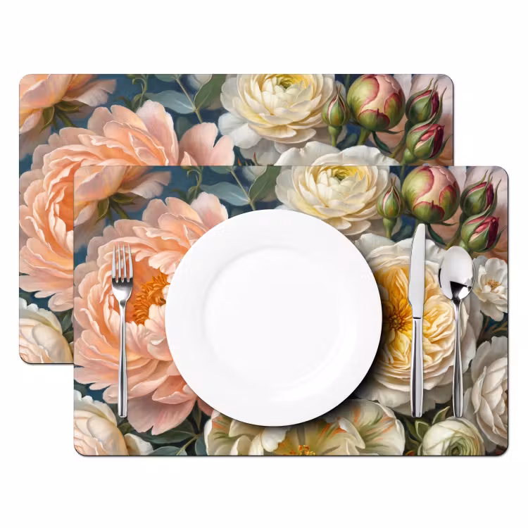 Tischset - 6 Stück - Blumen – Blumenstrauß – Natur – Klassisch – Farbenfroh - 6 Stück — 2