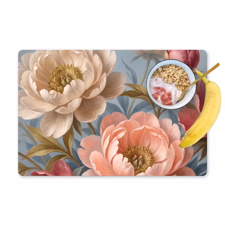 Tischset - 6 Stück - Blumen – Rosa – Beige – Modern – Natur - 6 Stück — 1