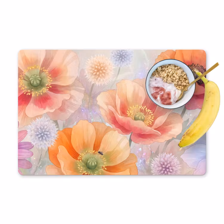 Tischset - 6 Stück - Blumen – Aquarell – Natur – Modern – Farbenfroh - 6 Stück — 1