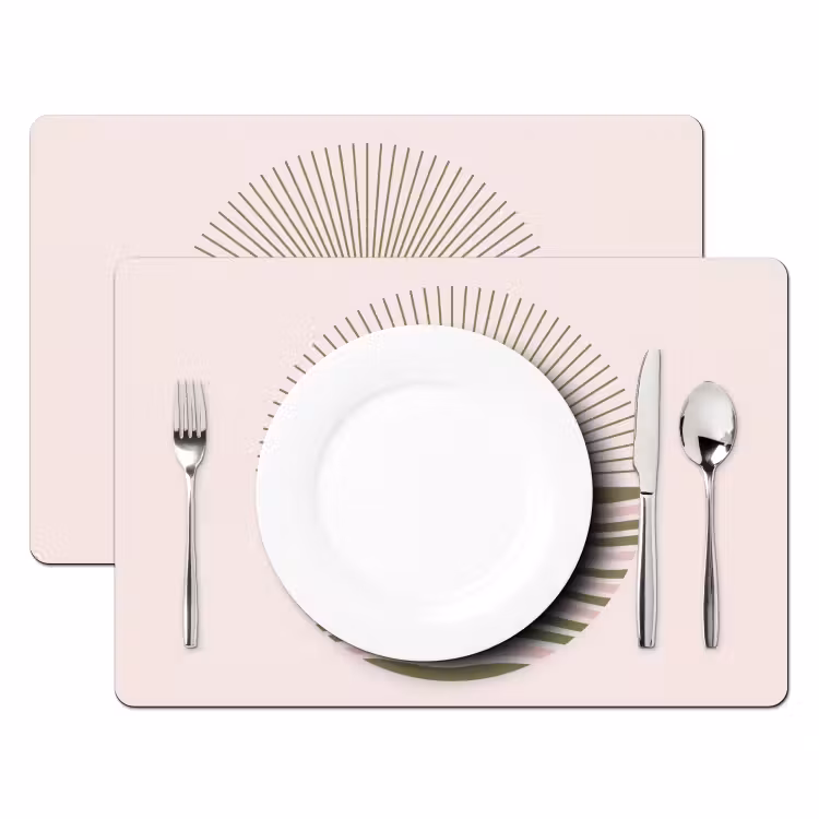 Tischset - 6 Stück - Sonne – Meer – Abstrakt – Modern – Rosa - 6 Stück — 2