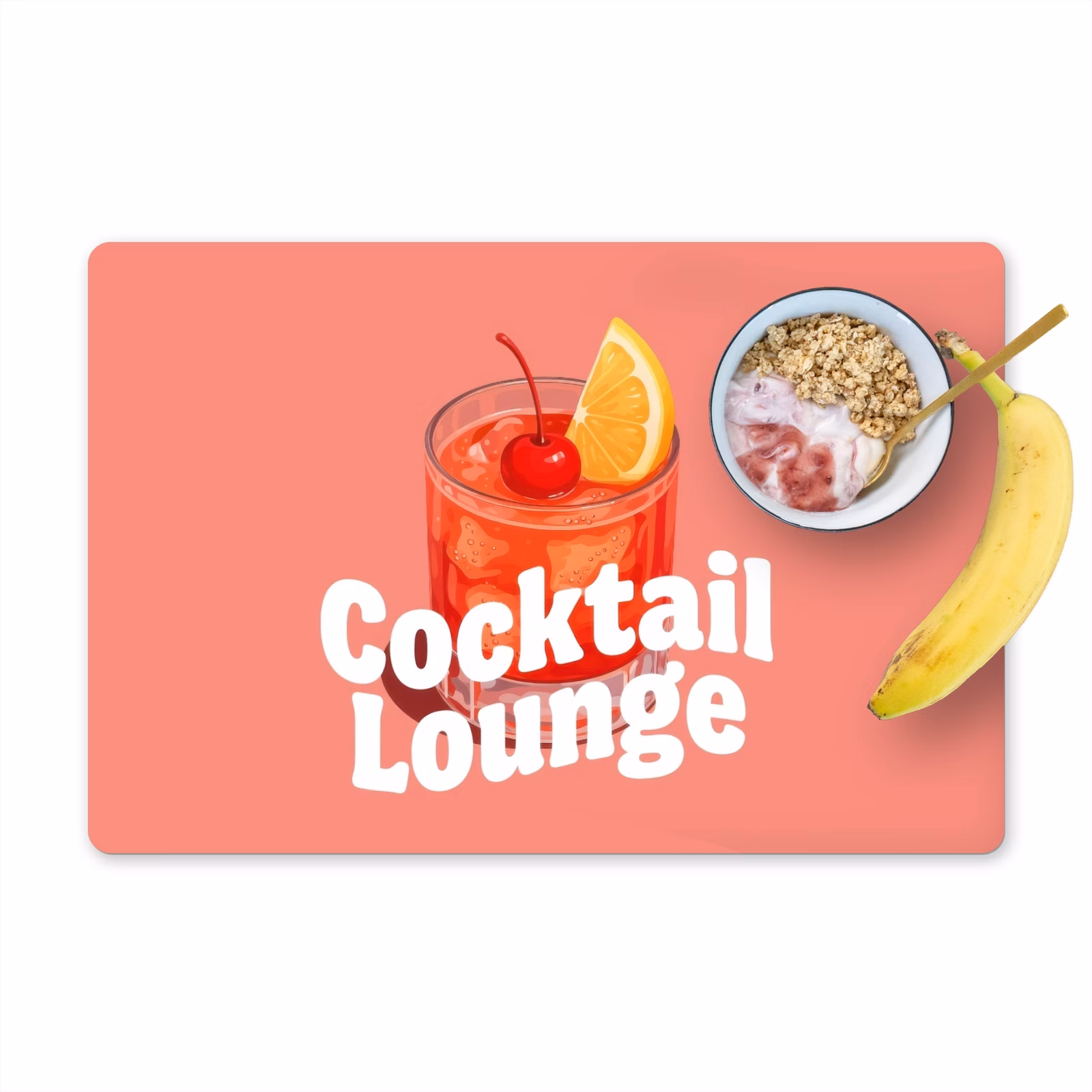 Tischset - 6 Stück - Cocktail-Lounge – Glas – Koralle - 6 Stück — 1
