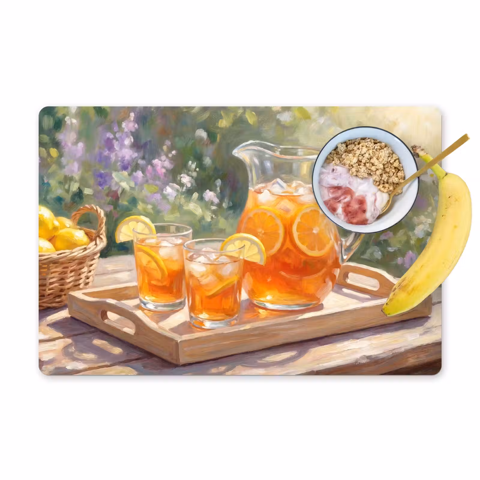 Tischset - 6 Stück - Getränk – Zitrone – Sommer – Garten – Gelb - 6 Stück — 1