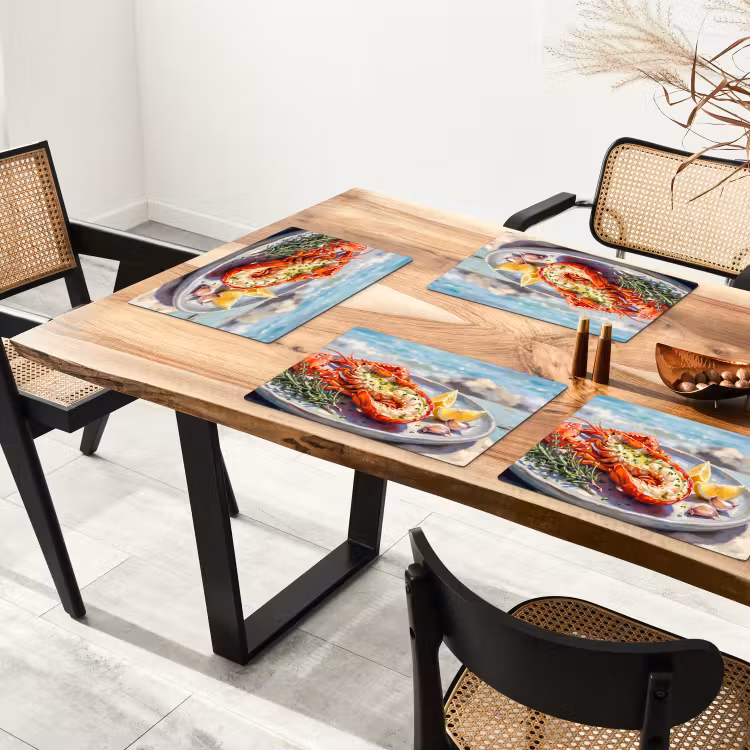 Tischset - 6 Stück - Essen – Meer – Küste – Modern – Blau - 6 Stück — 4