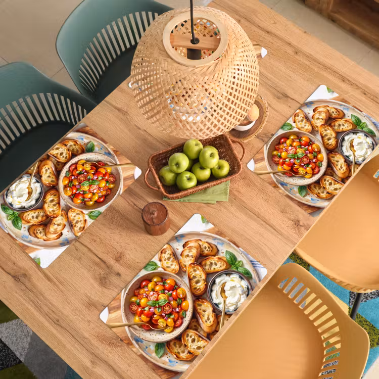 Tischset - 6 Stück - Essen – Tomate – Brot – Bunt – Küche - 6 Stück — 3