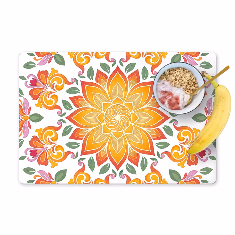 Tischset - 6 Stück - Mandala – Blumen – Dekoration – Bunt – Abstrakt - 6 Stück — 1