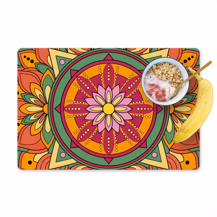 Tischset - 6 Stück - Mandala – Blumen – Abstrakt – Farbenfroh - 6 Stück — 1