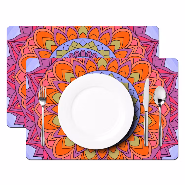 Tischset - 6 Stück - Mandala – Kreis – Abstrakt – Bunt – Muster - 6 Stück — 2