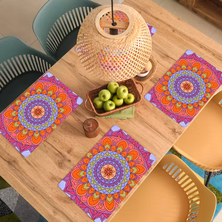 Tischset - 6 Stück - Mandala – Kreis – Abstrakt – Bunt – Muster - 6 Stück — 3