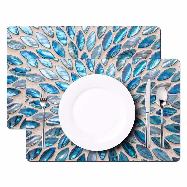 Tischset - 6 Stück - Muster – Glanz – Abstrakt – Blau – Dekoration - 6 Stück — 2