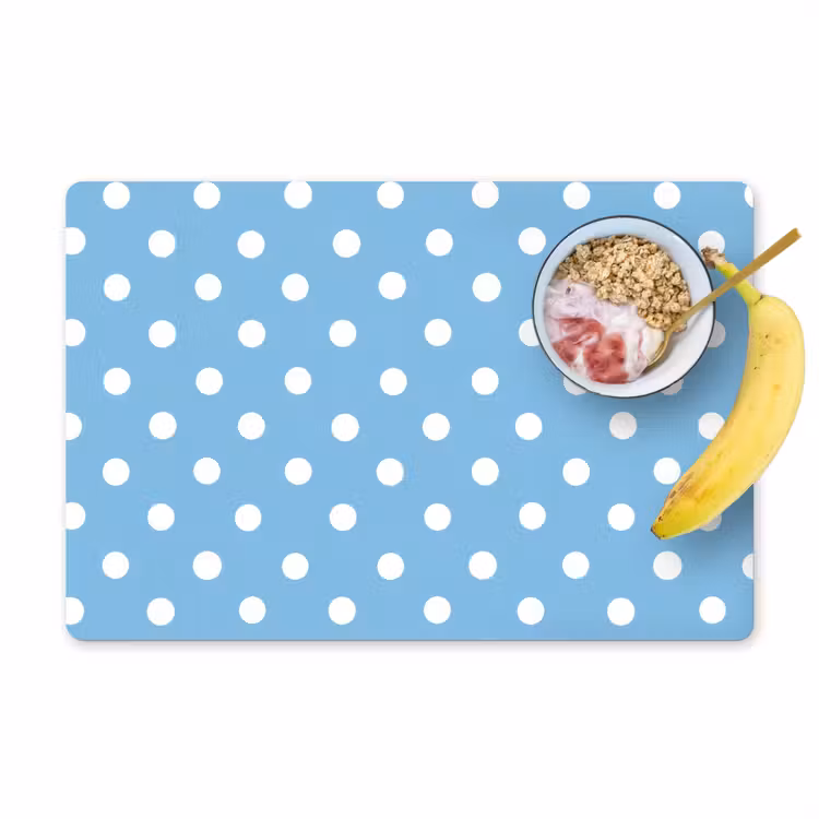 Tischset - 6 Stück - Polka - Tupfen - Blau - 6 Stück — 1