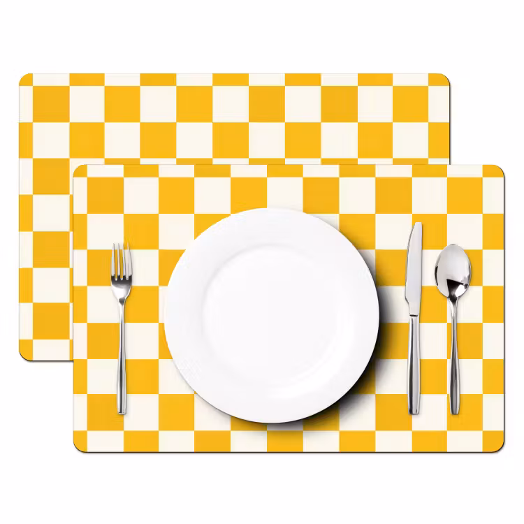 Tischset - 6 Stück - Traditionell - Muster - Gelb - 6 Stück — 2