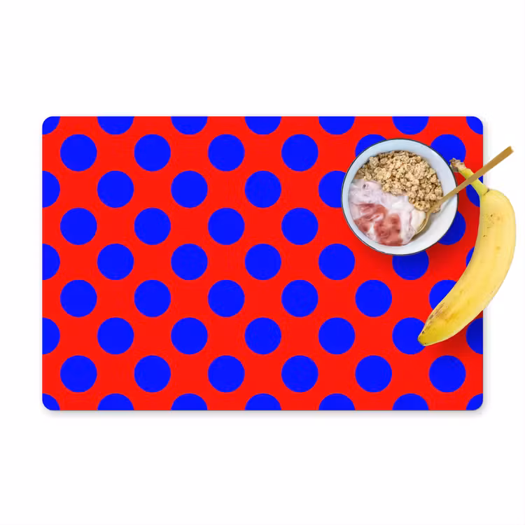Tischset - 6 Stück - Dots - Klassisch - Rot - 6 Stück — 1