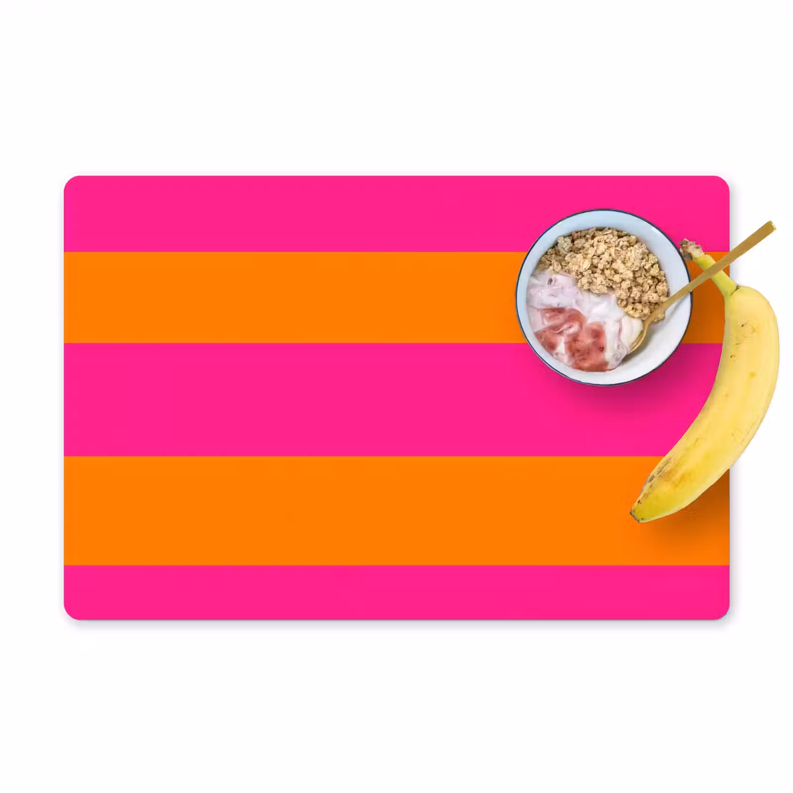 Tischset - 6 Stück - Streifen - Horizontal - Rosa - 6 Stück — 1
