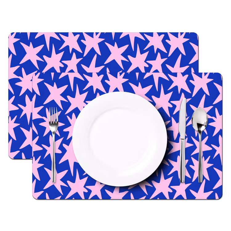 Tischset - 6 Stück - Modern - Sterne - Blau - 6 Stück — 2